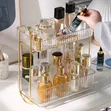 Luxury 2-Tier Gold Cosmetic Storage Rack - 1