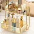 Luxury 2-Tier Gold Cosmetic Storage Rack - 2