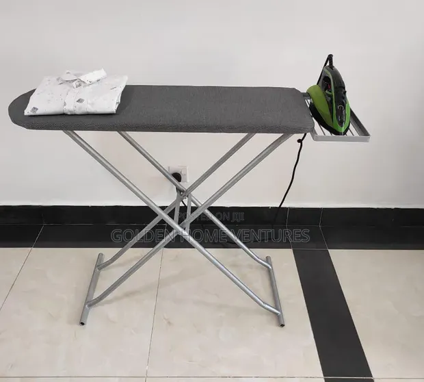 Metallic Folding Ironing Board 43x13 Inch Heat Resistant - 1
