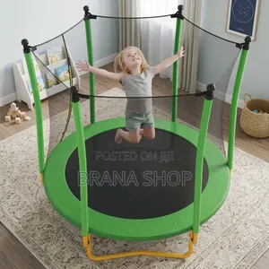 Trampoline ya Watoto ya Lime Green ya 8ft