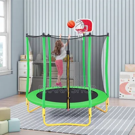 Trampoline ya 8ft Rangi ya Kijani Kibichi kwa Watoto - 1