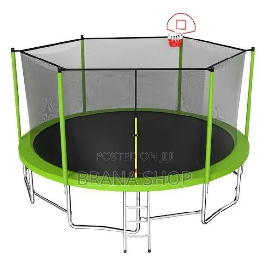 Trampoline ya Watoto 8ft Rangi ya Kijani - 1