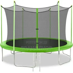 10ft Lime Green Outdoor Trampoline - Kids Garden Activity