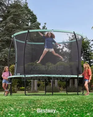 14ft Kids Trampoline - Large Outdoor Play Equipment