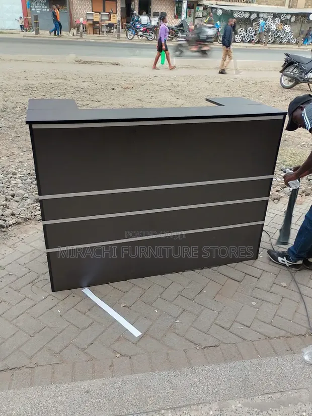 Grey Office Reception Desk - 1