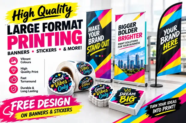 Banners & Stickers Printing with Free Design - 1