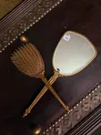 Vintage English Hair Brush and Mirror Set - 2