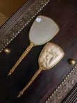 Vintage English Hair Brush and Mirror Set - 3