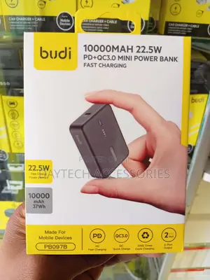Budi 10000mAh 22.5W PD+QC3.0 Mini Power Bank (PB097B)