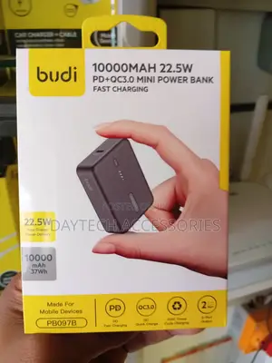 BUDI 10000mAh 22.5W PD + QC3.0 Mini Power Bank