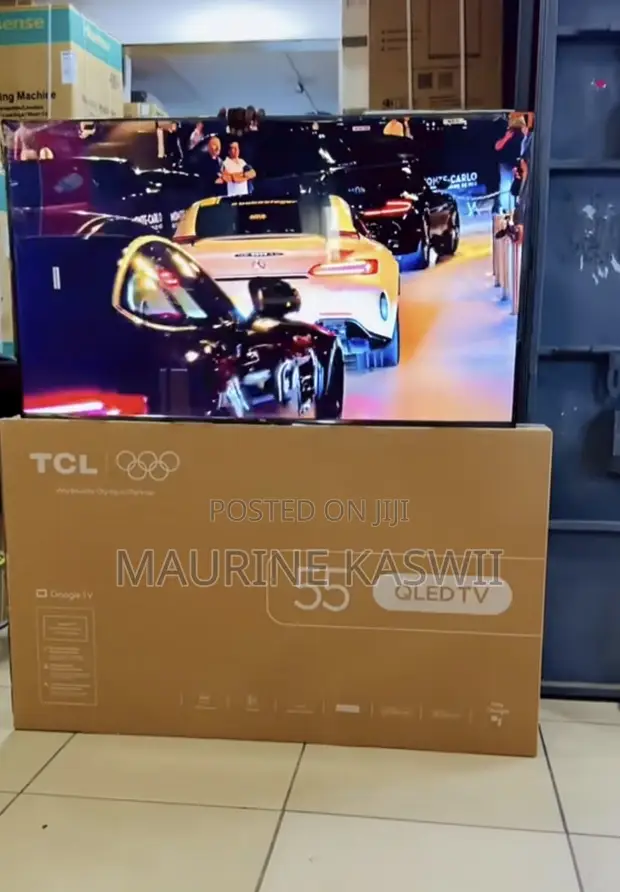 TCL 55 Inch QLED Smart TV yenye Dolby Atmos & Google TV - 55T6D - 1