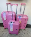 Feng Tian Li Set ya Mizigo Isiyovunjika ya PP - Pinki 3-Piece - 1