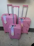 Feng Tian Li Set ya Mizigo Isiyovunjika ya PP - Pinki 3-Piece - 2