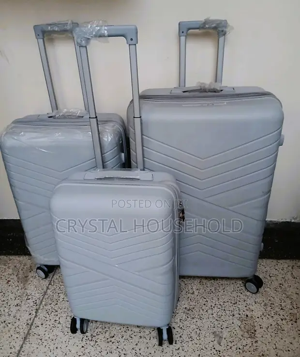 Seti ya Vifuko vya Kusafiria vya PP Visivyovunjika - Silver Grey 3-Piece - 1