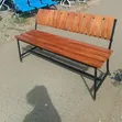 Metallic Wooden Waiting Bench - 1