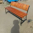 Metallic Wooden Waiting Bench - 2