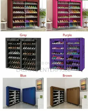 36-Pair Double Column Shoe Rack - Spacious Organization