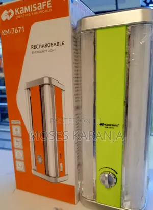 Kamisafe KM-7671 Mwanga wa Dharura wa LED unaochajiwa na Tundu 4