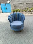 Grey Single Flower Seat with Gold Deco - 2
