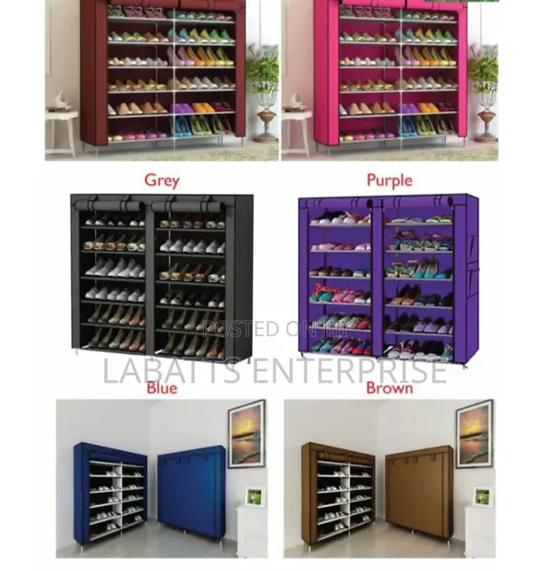 36-Pair Shoe Storage Rack - Double Column - 1