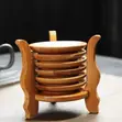 Seti ya Vikoi vya Kung Fu Tea Vipande 6 na Rafu - 1