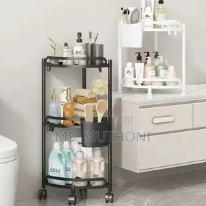 Multi-Layer Triangular Corner Storage Rack - Black
