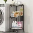 Multi-Layer Triangular Corner Storage Rack - Black - 2