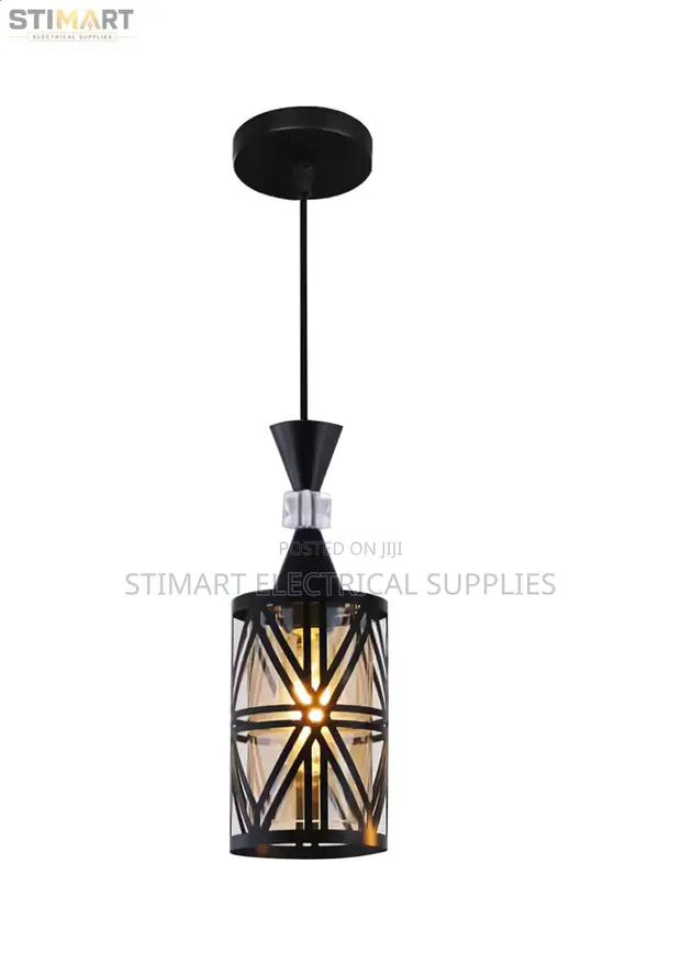 Stylish Black Metal Pendant Light - 1