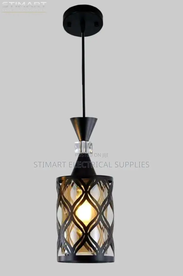 Modern Black Wavy Pendant Light - 1