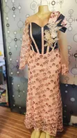 Elegant Beige Maxi Dress - Free Size - 2