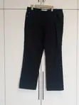 Black Straight Leg Denim Trousers - Size 12/14 - 1