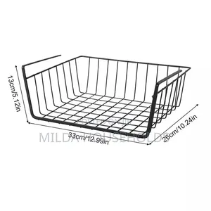 Metallic Under Shelf Mesh Rack Cabinet Organizer