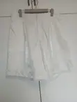 White High-Waist Satin Dress Shorts - Size 10 - 2