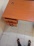 Meza ya Ofisi ya Mbao yenye Droo 3 - 2
