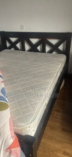 King Size Bed Frame with Silentnight Orthopedic Mattress