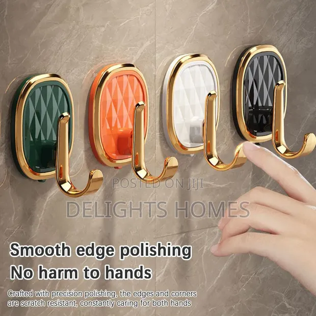 2pcs Luxury Punch-Free Multifunctional Wall Hooks - 1