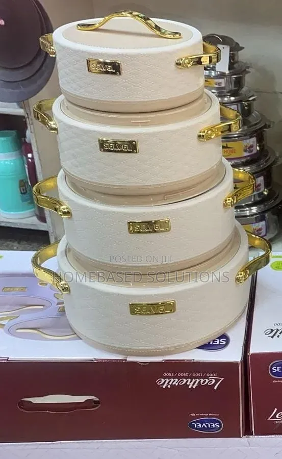 Cream White 4-in-1 Leatherite Hotpots Set - 1