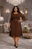Gauni Nzuri ya Chiffon Midi - Ofisi na Shughuli - 4