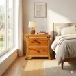 Solid Hardwood 2-Drawer Bedside Table / Nightstand - 1