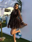 Polka Dot Mini Dress - 2
