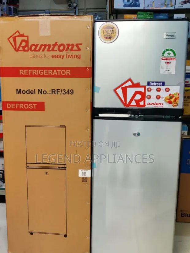 Ramtons 138L Double Door Fridge Direct Cool Stainless Steel - 1