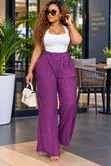 Pleated Palazzo Pants - 5