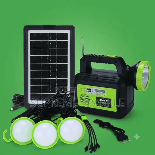 DAT AT-9035 Solar Lighting System na Bulbs 3 za LED, Redio ya FM, Bluetooth - 1