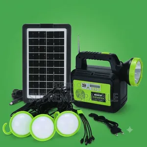 DAT AT-9035 Solar Lighting System na Bulbs 3 za LED, Redio ya FM, Bluetooth