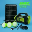 DAT DT-X10 Solar Lighting System Kit (3 Bulbs, FM Radio, USB Charger) - 2