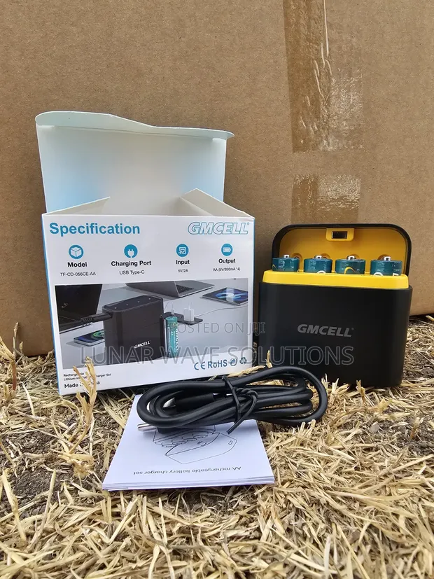 Chaja ya Betri za Rechargeable 4AA (USB-C) - 1