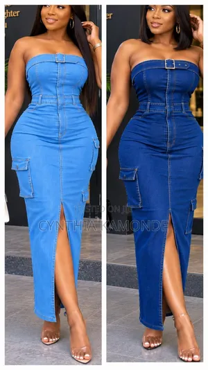 Kanzu ya Denim ya Kifahari na ya Kipekee