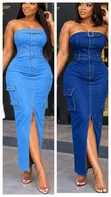 Kanzu ya Denim ya Kifahari na ya Kipekee - 1