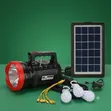 Solar Torch Light AT X9 with FM Radio & 3 Bulbs - 1