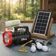 Solar Torch Light AT X9 with FM Radio & 3 Bulbs - 2